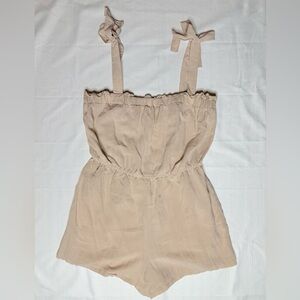 Romper By Sweet Wanderer Beige Women’s Size Large Adjustable Straps
